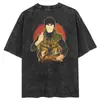 Tamanho Europeu Transfronteiriço Naruto Hip Hop Oversized Lavado Anime Camisetas m