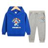 Meninos e Meninas Esporte Terno Primavera e Outono Novo 2022 Outono Moda Crianças com Capuz Calça Moletom Casual Conjunto de Duas Peças