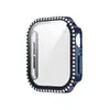 Exclusivo transfronteiriço para Apple iwatch10 geração relógio película temperada banhada a diamante capa protetora PC tudo-em-um
