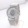 Reloj de cuarzo hueco transparente al por mayor personalizado reloj de cuarzo hueco de moda casual esfera de tres manecillas simple Reloj Reloj de regalo
