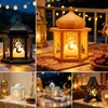 MM3D004-017 Ornamento de castiçal luminoso do Oriente Médio transfronteiriço, luz de velas em tons quentes, cria um ambiente atmosférico, decoração de mesa