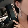 Pendientes de plata S925 con forma de serpiente, diseño para mujer, estilo coreano, con personalidad de celebridades de Internet, elegantes, largos y combinables.