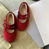 Zapatos de invierno para niños estilo Chanel de doble botonadura, zapatos de terciopelo para niños pequeños, zapatos de algodón para niñas con felpa, segundos zapatos de algodón para bebé princesa
