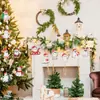 Nuevos adornos de árbol de regalo para fiestas navideñas de madera transfronterizas: Papá Noel, muñeco de nieve, campana, decoraciones de renos