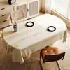 Venta al por mayor del fabricante: Mantel Estilo Wabi-Sabi, Impermeable al Aceite, Resistente al Calor, Lavable, Ambiente de Lujo Sencillo, Mantel Rectangular de PVC para Mesa de Café