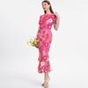 Estación Europea 2025 Artesanía Pesada Color Premium Bordado Hecho a Mano Floral Tridimensional Ajuste Delgado Vestido Sirena Vestido Elegante