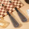 Cepillo Lavatazas con Tapa de Nogal Dos en Uno para Uso Doméstico, Cepillo para Tazas con Acabado de Madera y Mango Largo, Cepillo para Popotes Desmontable, Cepillo de Limpieza de Doble Propósito