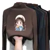 Camada base para meninas, camiseta de fleece com gola alta parcial para crianças, outono e inverno, peça íntima quente versátil, blusa de manga comprida para crianças mais velhas
