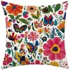Funda de Almohada Colorida de Flor de Nuevo Estilo Transfronteriza, Ultra Suave, para Sofá de Sala de Estar, Asiento de Coche, Decoración de Fiesta, Cojín, Almohada, Cojín Lumbar
