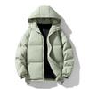 Enbu Inverno Novo Cor Sólida Tamanho Grande M-8XL Jaqueta de Algodão com Capuz para Homens, Corte Amplo Esportiva Tendência Estudante Casaco de Algodão