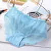 Xiaotianer 650 Sexy Encaje Completo Levanta Glúteos Cintura Media Braguitas Patrón de Rosa Transparente para Mujer