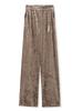 2026 Otoño Temprano Nuevo Estilo Nuevo Estilo Chino Pantalones de Pierna Ancha de Satén Estilo Nacional Jacquard Casual Pantalones de Pierna Recta Pantalones Largos para Mujer M2076