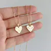 Lujo Ligero Nuevo Plata de Ley 925 y Chapado en Oro Plata Corazón Sólido Tridimensional Hecho a Mano Cadena para Clavícula Colgante Collar de Corazón para Mujer