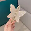 Pinza para el cabello de mariposa de color jalea simple de alta gama, pinza grande tipo tiburón, pinza para el cabello, accesorio para el cabello para coleta alta, verano