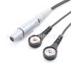 Cabo Remo 1 para 2 Eletrodos Snap Fisioterapia, Cabo de Saída com Botão para Instrumento de Beleza Massageador, Fio Condutor de ECG