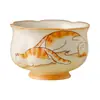 Taza de Té Naranja Gato Atrae Fortuna con Esmalte Beige Cerámica Taza de Maestro Taza Individual Juego de Té Kung Fu de Gama Alta Taza de Degustación Taza de Té