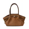 Bolso Tote Transfronterizo de Terciopelo Escarchado de Gran Capacidad para Mujer Otoño/Invierno 2025 Nuevo Bolso Plegado de Axila Bolso de Hombro Único para Viajar