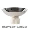 Placa de frutas de luxo leve estilo nórdico com pernas altas, modelo para sala de estar, mesa de centro, decoração suave, bandeja para doces e lanches