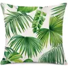 Novedades Primavera y Verano Productos para el Hogar Transfronterizos Funda de Almohada de Lino con Hojas Funda de Almohada Caliente de Amazon Funda de Almohada Lumbar Venta al por Mayor