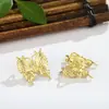 Colgante de mariposa de cobre fundido para bricolaje, soporte vacío con forma de ojo de caballo, horquilla antigua sencilla, material de fábrica, venta directa