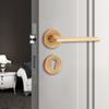 Cerradura de Puerta Moderna Universal Entidad Manija de Puerta de Madera Dividida Cerradura de Puerta Dorada Simple Silenciosa Cerradura de Puerta Interior para Habitación de Dormitorio