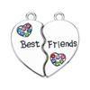 Ventas calientes transfronterizas Mejores Amigos buenos Amigos amor costura collar de novias accesorios de pareja colgante de aleación
