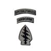 A NOSOTROS. Bandera Insignia Rayo del Ejército Parche de Velcro Totalmente Bordado Hombreras Brazaletes Moral Táctica Bolsa para Fan del Ejército con Calcomanías de Tela