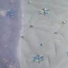 Nuevo directo de fábrica bordado de cuentas de hielo y nieve ropa infantil bordado tela de encaje de malla bordado