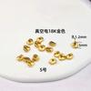 Accesorios de joyería de acero de titanio galvanizado al vacío oro de 18 quilates piedra triturada plata accesorios de joyería DIY especificaciones cuentas