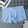 Roupa Íntima Masculina de Seda de Gelo Boxer Briefs Masculinos Finos Sem Costura Boxer Briefs Respiráveis para Jovens