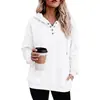 Roupas femininas de comércio exterior europeu e americano transfronteiriço, moletom casual de manga longa com bolso e cordão de cor sólida, novidade outono e inverno da Amazon