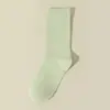 Meias Femininas Zhuji para Outono e Inverno, Respiráveis e Absorventes de Suor, Meias de Cano Médio, Punho Solto, Meias Maternidade Sem Costura, Meias Longas de Algodão Puro Slouch
