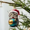 Accesorios para Mochila Navideña de Amazon Transfronterizos Regalo Creativo Colgante de Gato para Coche Decoraciones para Fiesta de Navidad