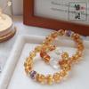 Cristal Natural 2025 Nuevo Diseño Original Pulsera de Cristal Amarillo en Torre para Mujer Pulsera Estilo Similar Xiaohongshu