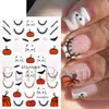 Nuevas Pegatinas Transfronterizas para Uñas para Halloween: Cicatrices de Dibujos Animados, Calabazas, Murciélagos, Telarañas, Pegatinas Adhesivas para Uñas al por Mayor
