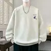Moletom masculino gola redonda, estilo inverno, adequado para adolescentes, alunos do ensino fundamental e médio, corte solto, plus size, peça básica para sobreposição