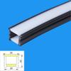 Cubierta de Luz Lineal de Silicona Negra Placa Canaleta para Lámpara Flexible Empotrable Tira de Luz Suave Interior Tira de Luz LED Luz Lineal
