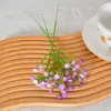 Simulación de gypsophila 3 ramas tacto suave pegamento gypsophila decoración de boda flor para sostener flor de plástico flor falsa simulación ramo