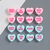 Pingente de Coração Letras Inglesas Acessórios de Resina DIY Cola Creme Presilha de Cabelo Charms para Crocs Enfeites Materiais Adesivos