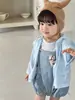 Conjunto de Camiseta a Rayas y Peto de Verano 2026 para Niños, Mameluco de Dibujos Animados, Ropa Delgada Protectora del Sol