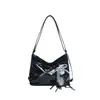 Bolso de Hombro Grande de Lona Relajado Estilo Coreano Retro Casual para Mujer, Mochila Versátil de Moda para Viajes Diarios, Múltiples Formas de Llevar