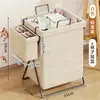 Cesto de Roupas Sujas, Cesto de Armazenamento de Lavanderia de Grande Capacidade, Rack de Armazenamento Dobrável para Uso Doméstico, Cesto de Lavanderia para Banheiro