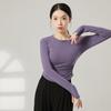 Traje de entrenamiento de danza clásica, otoño e invierno, nuevo, manga larga, cuello redondo, traje de entrenamiento corporal de danza moderna china.
