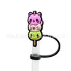 Novos acessórios para namoradas Tubo de sucção Manga Tampa de sucção Silicone Plugue de poeira Bonito Anime Party Straw Decoration Produtos transfronteiriços