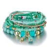 Pulsera Estilo Bohemio de Cuentas de Arroz Transfronteriza para un Verano Relajado en la Costa, Nuevas Pulseras Apilables Multicapa Estilo Vacaciones al por Mayor