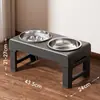 Comedero Integrado Elevado Transfronterizo para Mascotas - Tazón de Acero Inoxidable 304 para Gatos y Perros Dispensador Suministros para Mascotas Venta al por Mayor