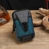 Bolso de cintura para hombre con cierre de seguridad para teléfono móvil, bolso creativo multifuncional para guardar certificados y cambio, bolso de cintura con costuras de moda al por mayor