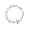 Pulsera de Estrella de Mar de Cristal Blanco Natural de Plata de Ley 925 para Mujer Diseño Hecho a Mano Pulsera Personalizada de Moda B3011