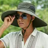 Chapéu de Sol com Aba Extra Larga de 15CM, Chapéu Bucket Respirável para Pesca, Caminhada, Atividades ao Ar Livre, Proteção UV