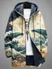 Chaqueta de algodón con capucha de manga larga, nueva para 2026, estilo europeo y americano, estampado digital 3D, ropa exterior casual de manga larga con capucha para hombre